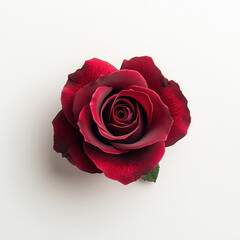 A stunning red rose with velvety petals, symbolizing love and beauty, perfect for romantic occasions or floral designs.