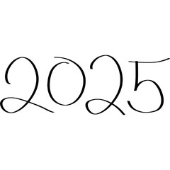 Happy new years 2025. 2025 design character font. Big set of 2025 new year logo text design.