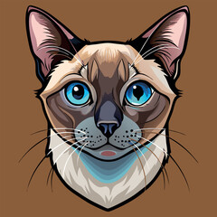 Pet cat vector image illustration and artwork