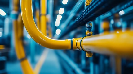 electrical wiring and conduit installation in an industrial setting, highlighting the complexity and organization of the system.