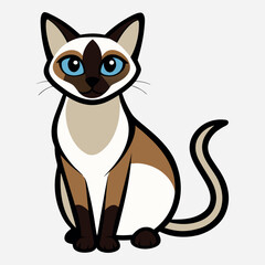 Pet cat vector image illustration and artwork