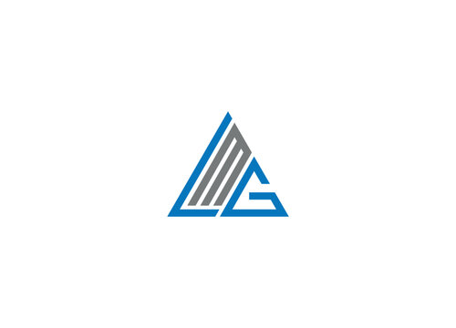 LMG logo design vector icon template with white background