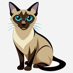 Pet cat vector image illustration and artwork