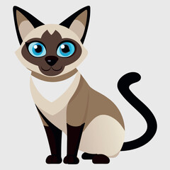 Pet cat vector image illustration and artwork