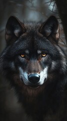 Line drawing dog, black and white