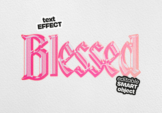 Pastel Beveled Text Effect