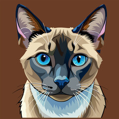 Obraz premium Pet cat vector image illustration and artwork