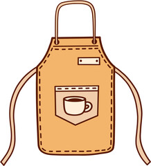 Lined Coffee Shop Server Apron