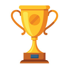 gold cup isolated on white background