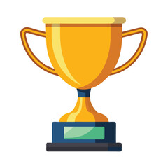 gold trophy cup isolated on white