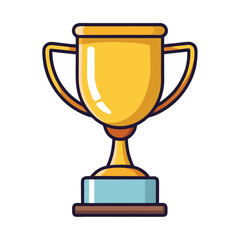 gold cup isolated on white background