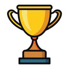 gold cup isolated on white background