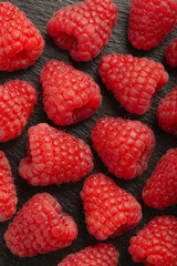 Raspberry background closeup