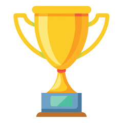 gold trophy cup isolated