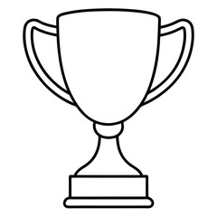 gold cup isolated on white