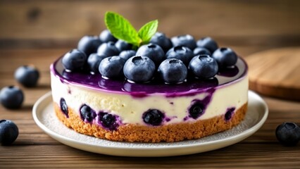  Delicious Blueberry Cheesecake ready to be savored
