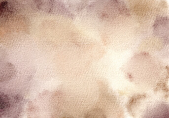 Sandy Watercolor Light Beige Background. Brown alcohol ink imitation. Blurred golden gradient illustration. Texture for packaging, banner and brochure. Dye elegant soft splash style.
