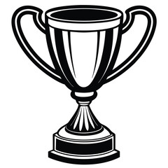 gold cup isolated on white background