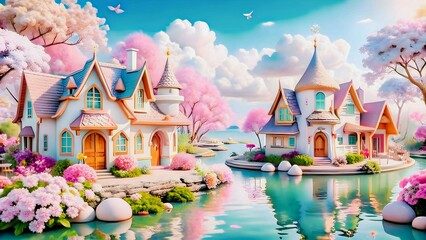 Dream world fantasy house 