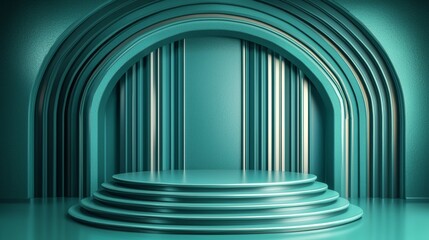 Fototapeta premium Art Deco Creative Flat Podium.