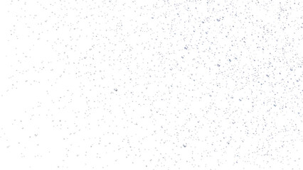 Fine blue and red glowing water droplets scattered on black, isolated on transparent background, Generative AI