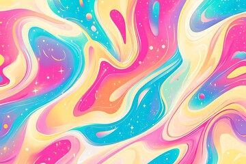 Obraz premium Glitter pop background with colorful marble pattern, generative ai