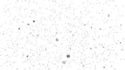 Dark background with dispersed water droplets, isolated on transparent background, Generative AI