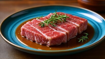 Fototapeta premium Deliciously cooked steak ready to be savored