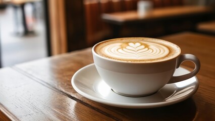  A moment of tranquility with a frothy coffee