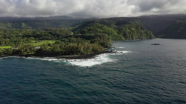 Drone View Of Northern Maui Kaenae Peninsula 