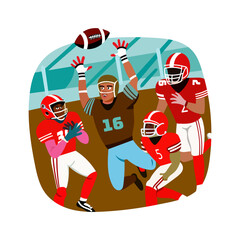Fototapeta premium Player illustration in flat style 