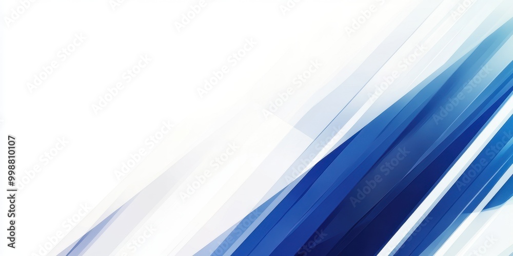 Poster blue and white background with diagonal lines the blue color is used to create the geometric shape o