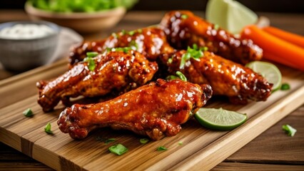  Mouthwatering BBQ chicken wings ready to be savored