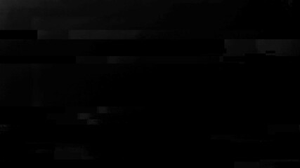 and white glitch transition with distorted effect