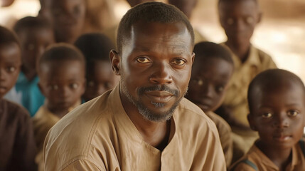 Obraz premium The scene reflects the power of love, responsibility, and care, as the teacher serves humanity with grace