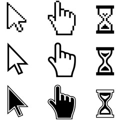 Set of arrows vector black isolated white blackground .arrow vector icon collection arrow