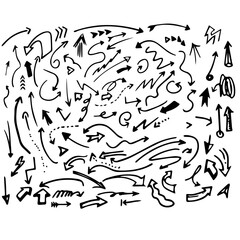 Set of arrows vector black isolated white blackground .arrow vector icon collection arrow