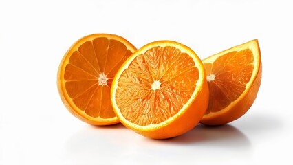 Fototapeta premium Freshly sliced oranges ready to enjoy
