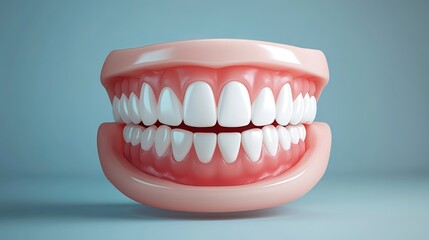 Fototapeta premium Smile design utilizes computer-aided design programs to craft aesthetically pleasing smiles. E-max and zirconium materials are used to achieve the desired design. 