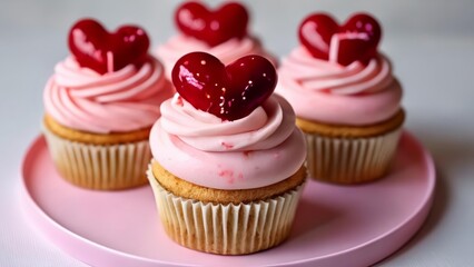  Sweet love bites  Heartshaped cupcakes for a romantic treat