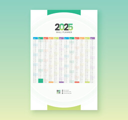 2025 calendar and planner with beautiful multiple colors