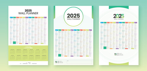 2025 calendar and planner bundle collection with beautiful multiple colors