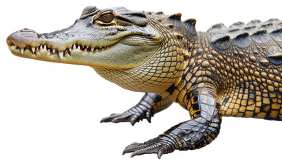 Obraz premium PNG Crocodile reptile animal lizard.