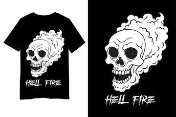 head skull t-shirt vector illustration