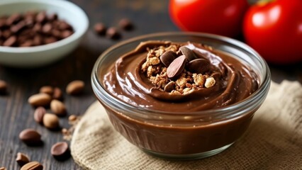  Deliciously decadent chocolate mousse with crunchy nuts and a hint of freshness