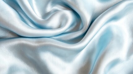 Obraz premium A clear photo of light blue satin fabric with a soft feel to its texture