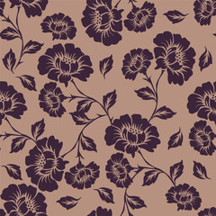Abstract Digital Hand Drawn Seamless floral pattern background. ready for print digital flower textile allover design