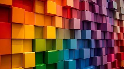 Fototapeta premium Abstract 3D Cube Art Collection: Geometric Designs, Textures, and Colorful Patterns