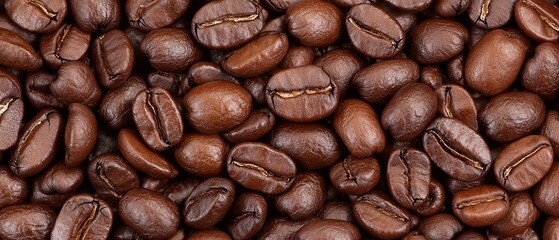 Fototapeta premium A pile of coffee beans stacked upon another