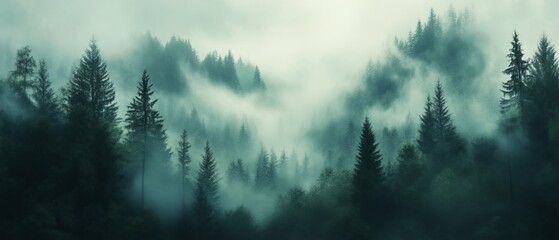 mist in the forest